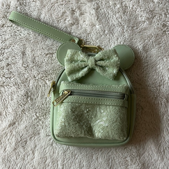 Disney Handbags - Disney Sage Green Mini Backpack💚🤍